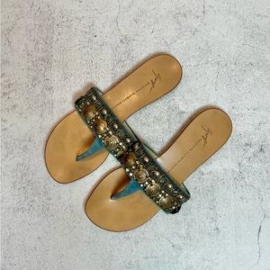 Giuseppe Zanotti Vicini Beaded Sandals Size 8